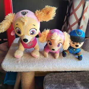 PAW PATROL PLUSH TOYS SKYE X 2, CHASE GUC SEE PICTURES FOR MEASUREMENTS